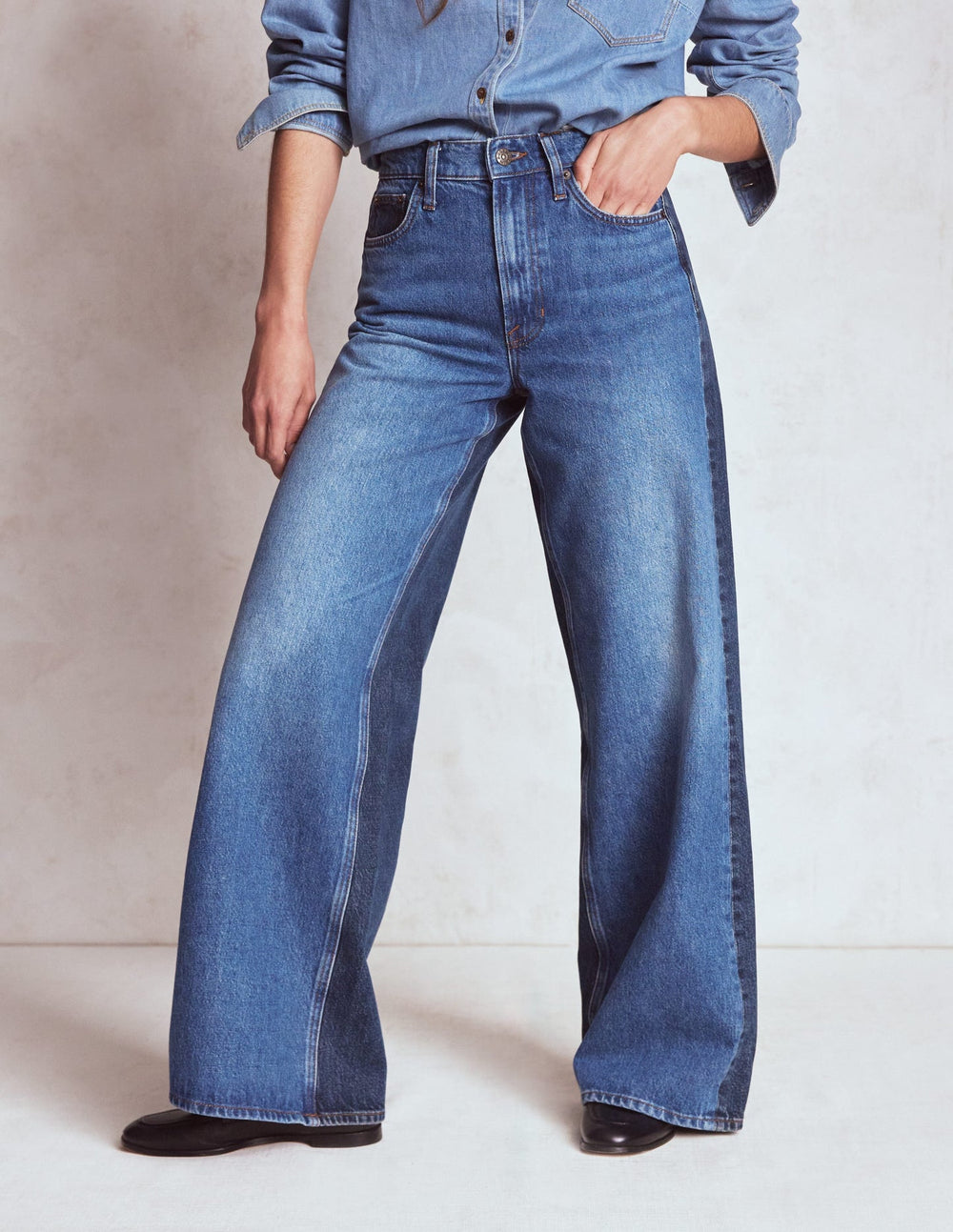 High Rise Wide Leg Jeans - Hotch Potch