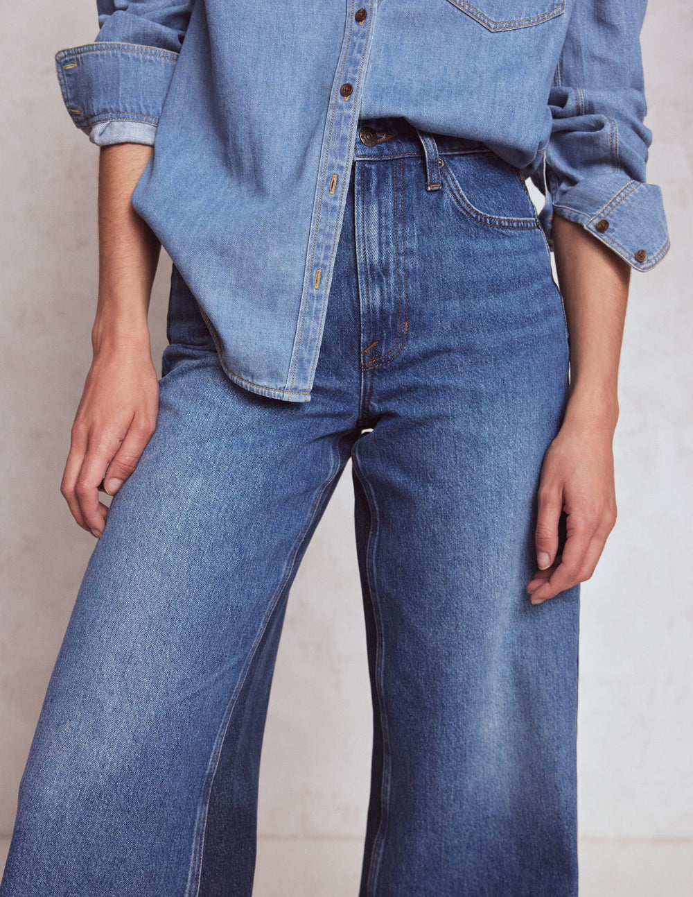 High Rise Wide Leg Jeans - Hotch Potch