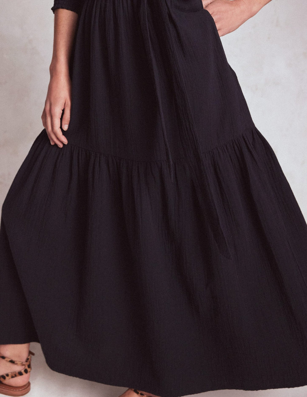 Cecily Double Cloth Midi Dress - Midnight Blue