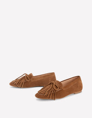 Soft Tassel Deck Shoes - Tan