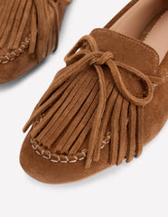 Soft Tassel Deck Shoes - Tan