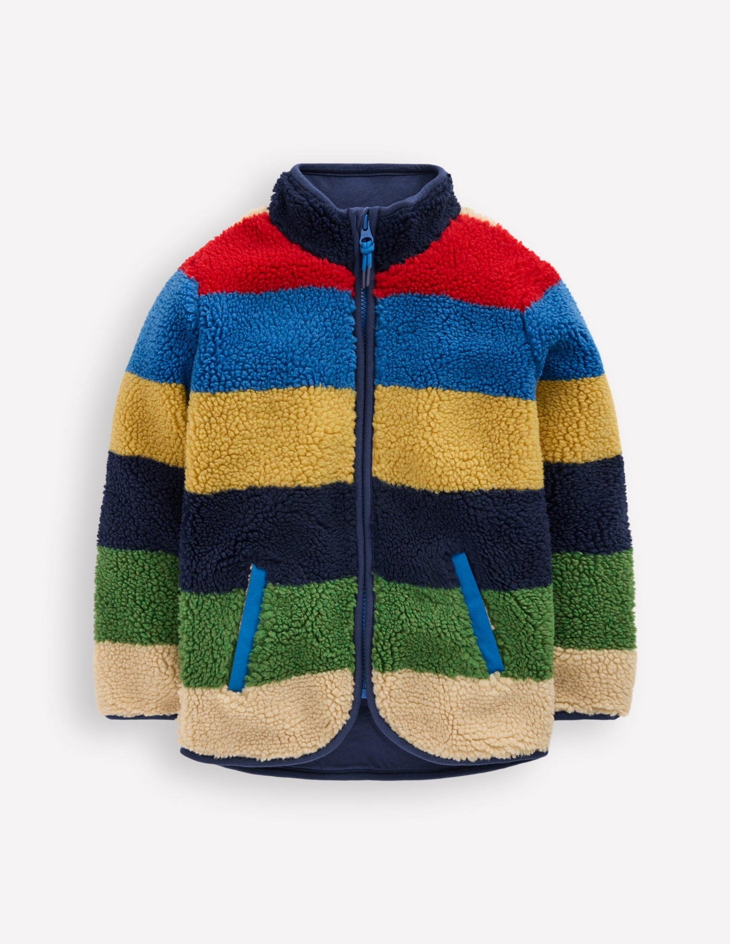 Cosy Borg Jacket - Multi Stripe