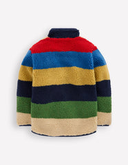 Cosy Borg Jacket - Multi Stripe