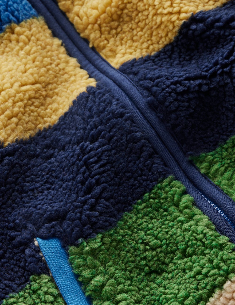 Cosy Borg Jacket - Multi Stripe