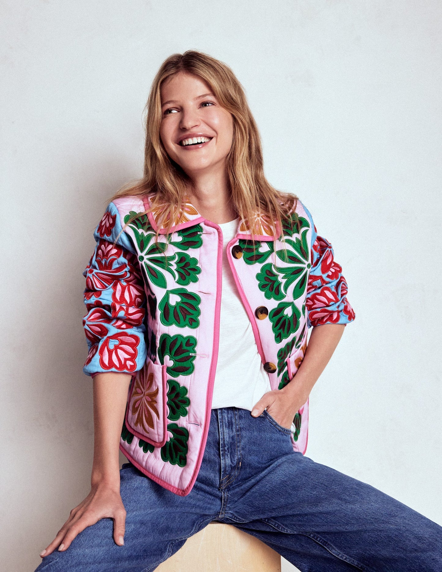 Fitzrovia Embroidered Jacket - Multi Applique