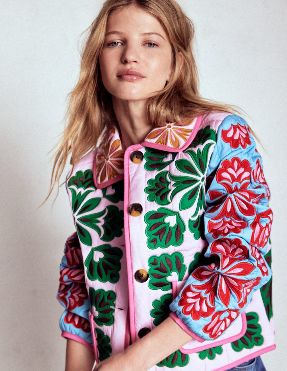 Fitzrovia Embroidered Jacket - Multi Applique