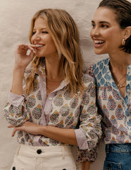 Sienna Cotton Shirt - Multi, Wildflower Bouquet