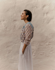 Corrine Cotton Top - Multi, Wildflower Bouquet