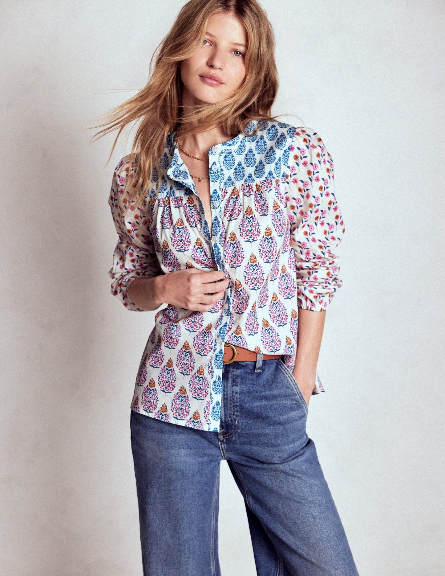 Corrine Cotton Top - Multi, Wildflower Bouquet