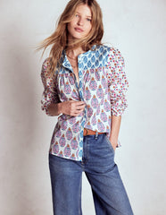 Corrine Cotton Top - Multi, Wildflower Bouquet