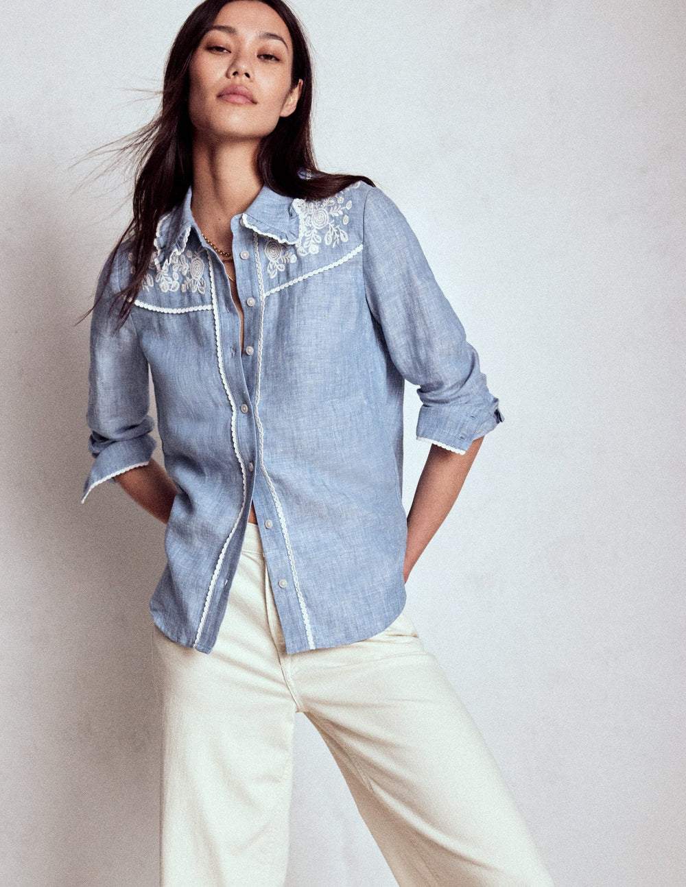 Sienna Western Shirt - Chambray