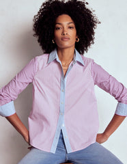 Sienna Cotton Shirt - Hotched, Multi Stripe