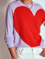 Lydia Cashmere Jumper - Purple Heart