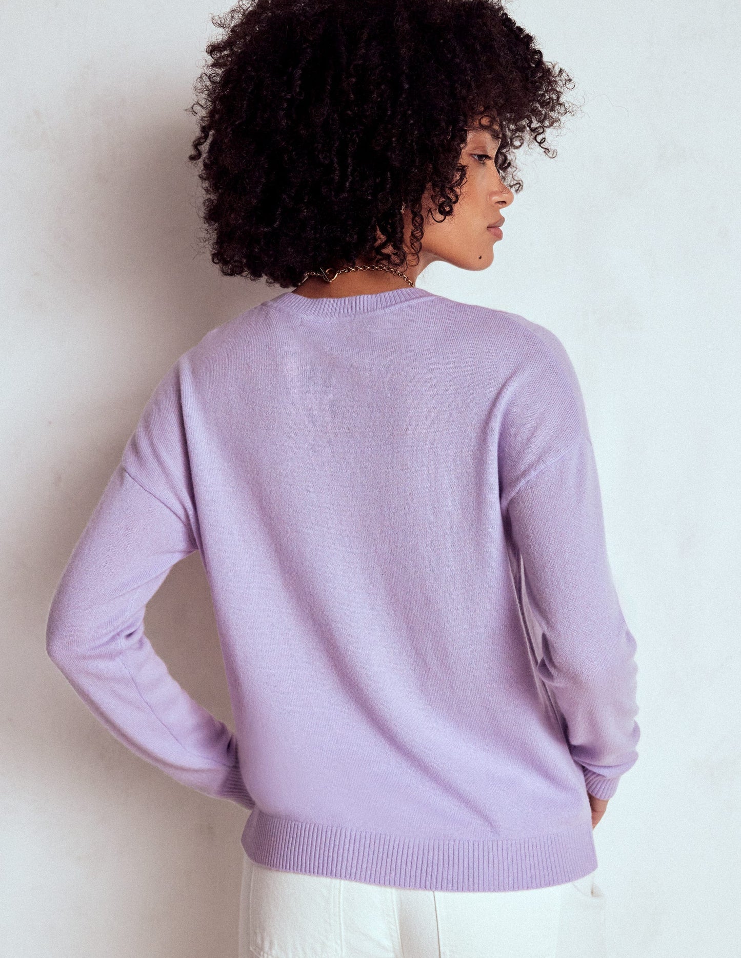 Lydia Cashmere Jumper - Purple Heart