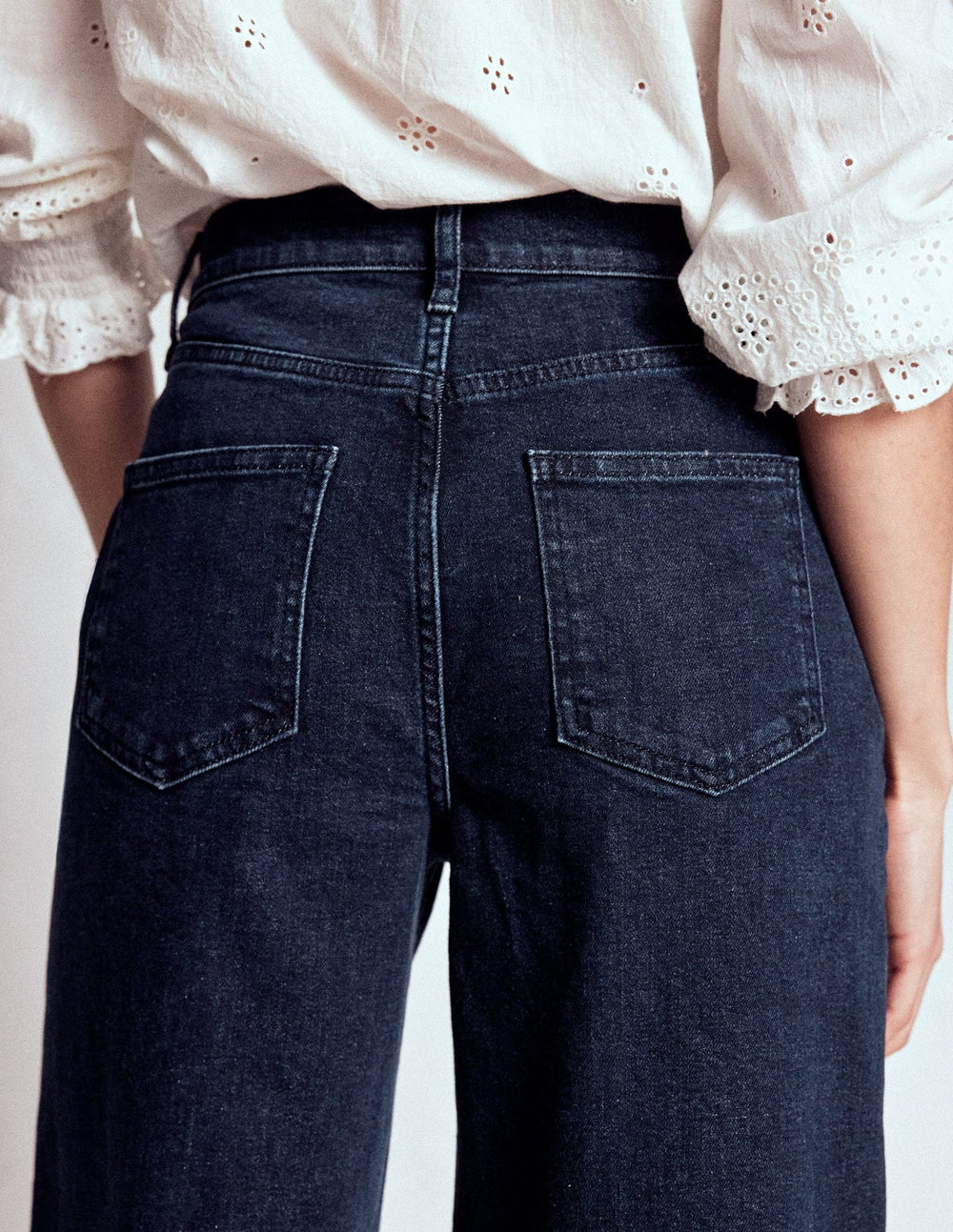 High Rise Clean Wide Jeans - Dark Vintage