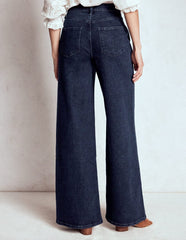High Rise Clean Wide Jeans - Dark Vintage