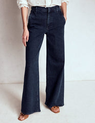 High Rise Clean Wide Jeans - Dark Vintage