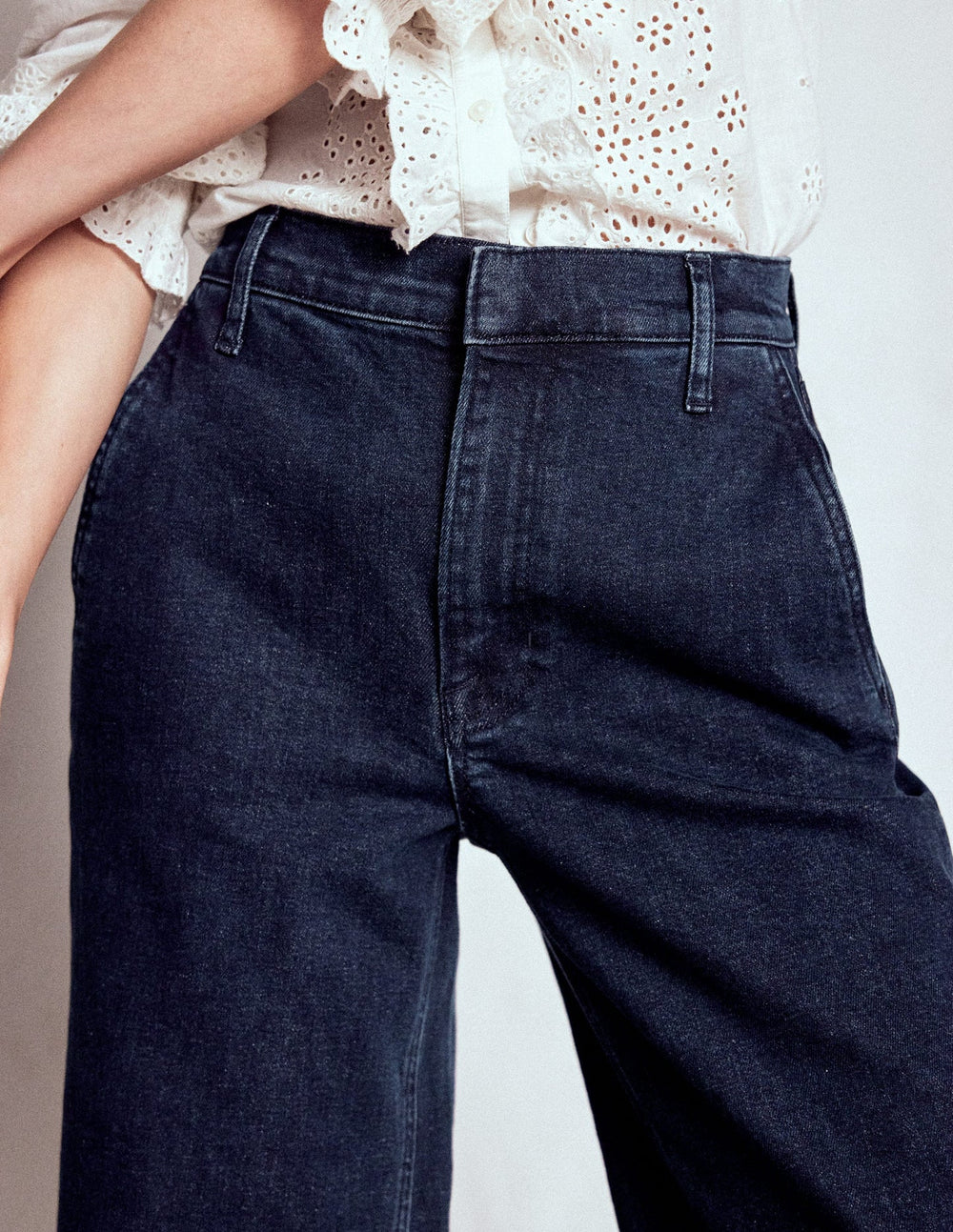 High Rise Clean Wide Jeans - Dark Vintage