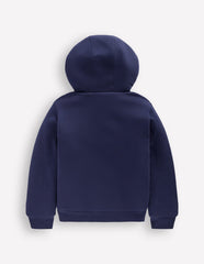Reversible Borg Hoody - College Navy