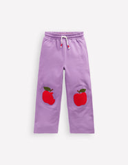 Bobbie Appliqué Joggers - Aster Purple Apples