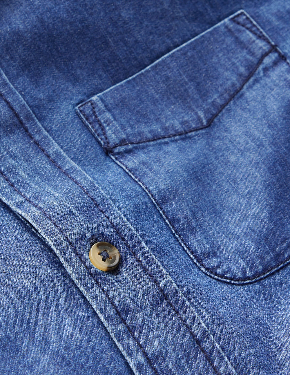 Denim Shirt - Mid Vintage Denim (Mid Wash)