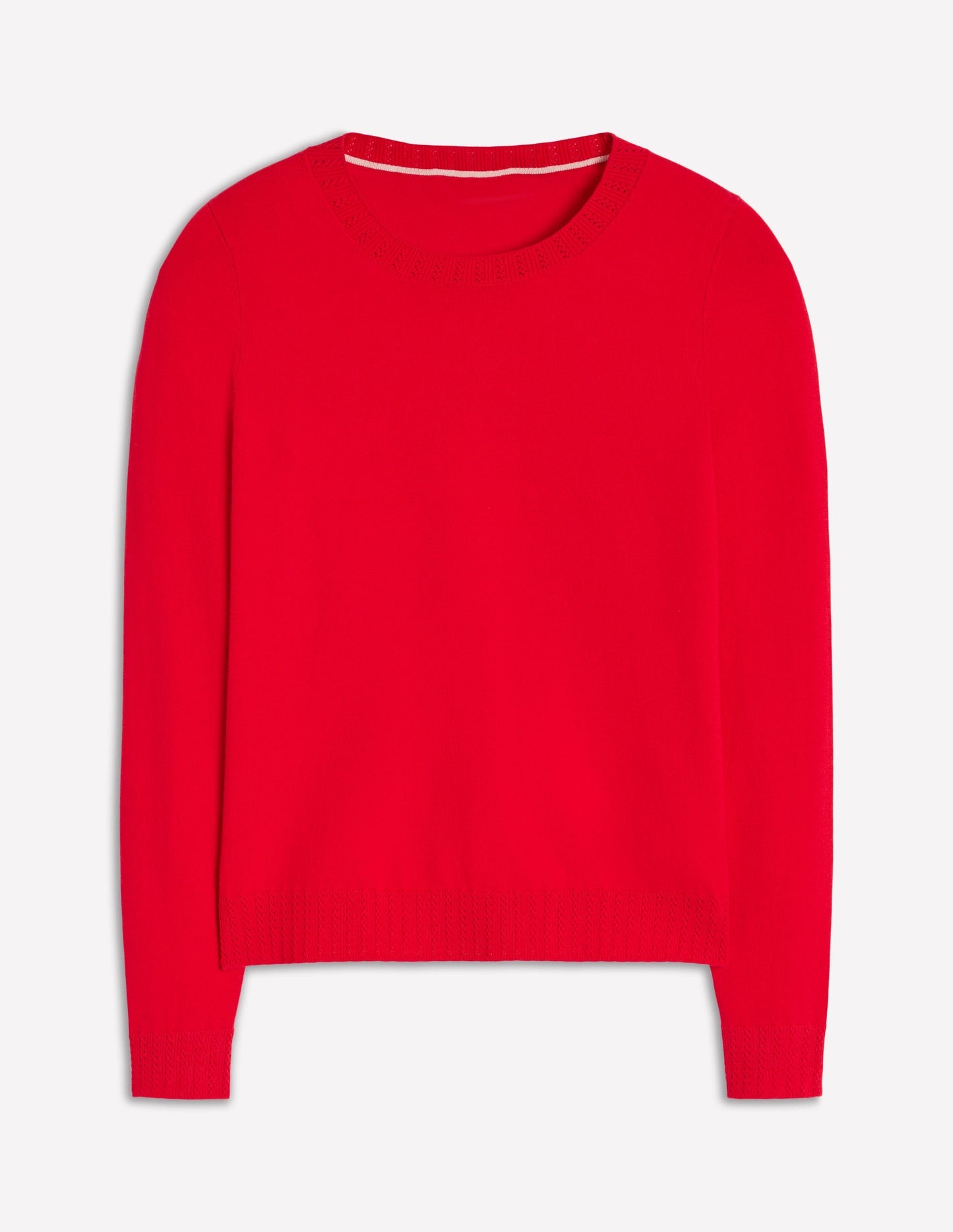 Emilia Cotton Crew Sweater - Poppy Red