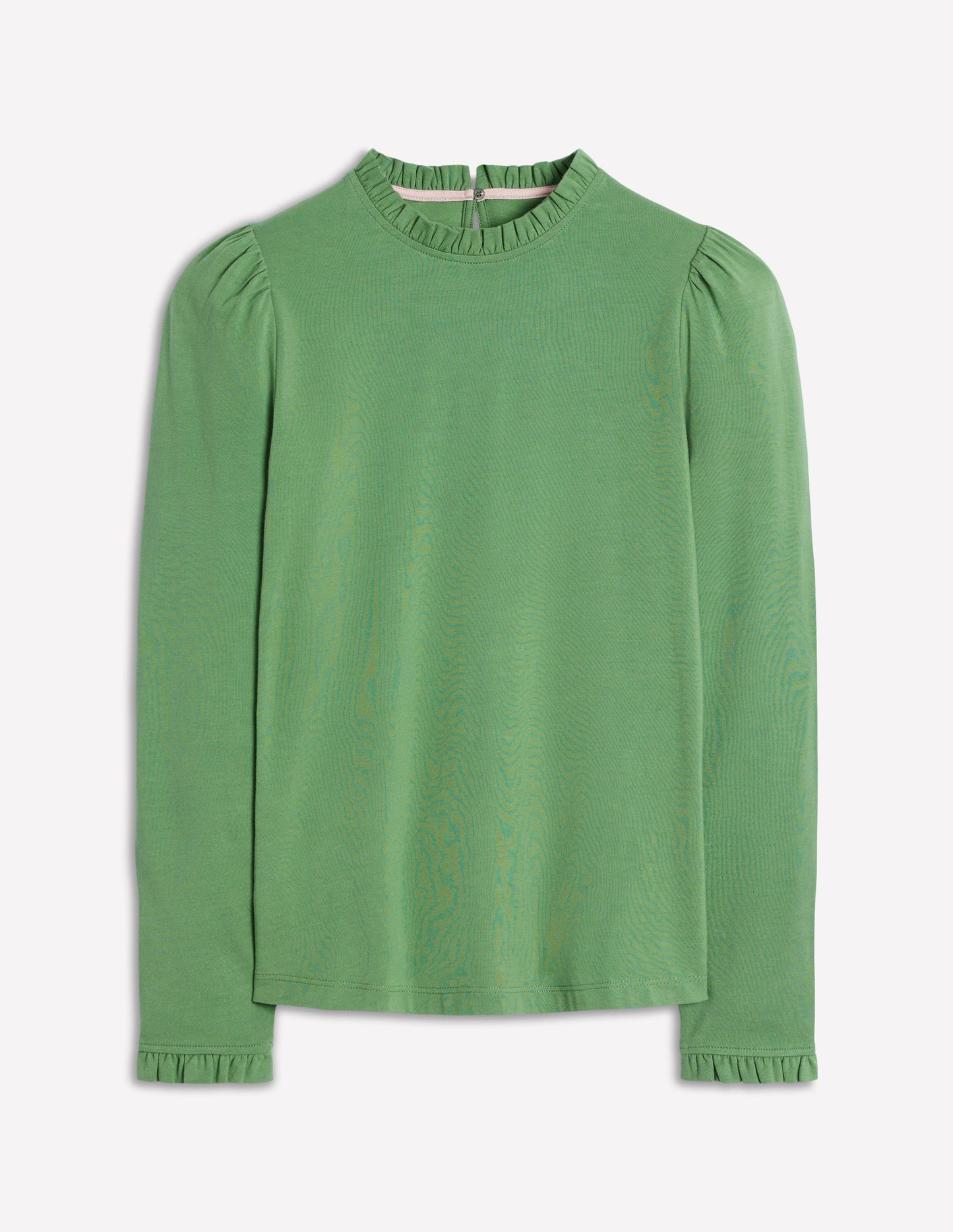 Supersoft Frill Detail Top - Newt Green