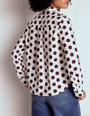 Sienna Cotton Shirt - Deep Wisteria, Spots