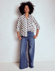 Sienna Cotton Shirt - Deep Wisteria, Spots