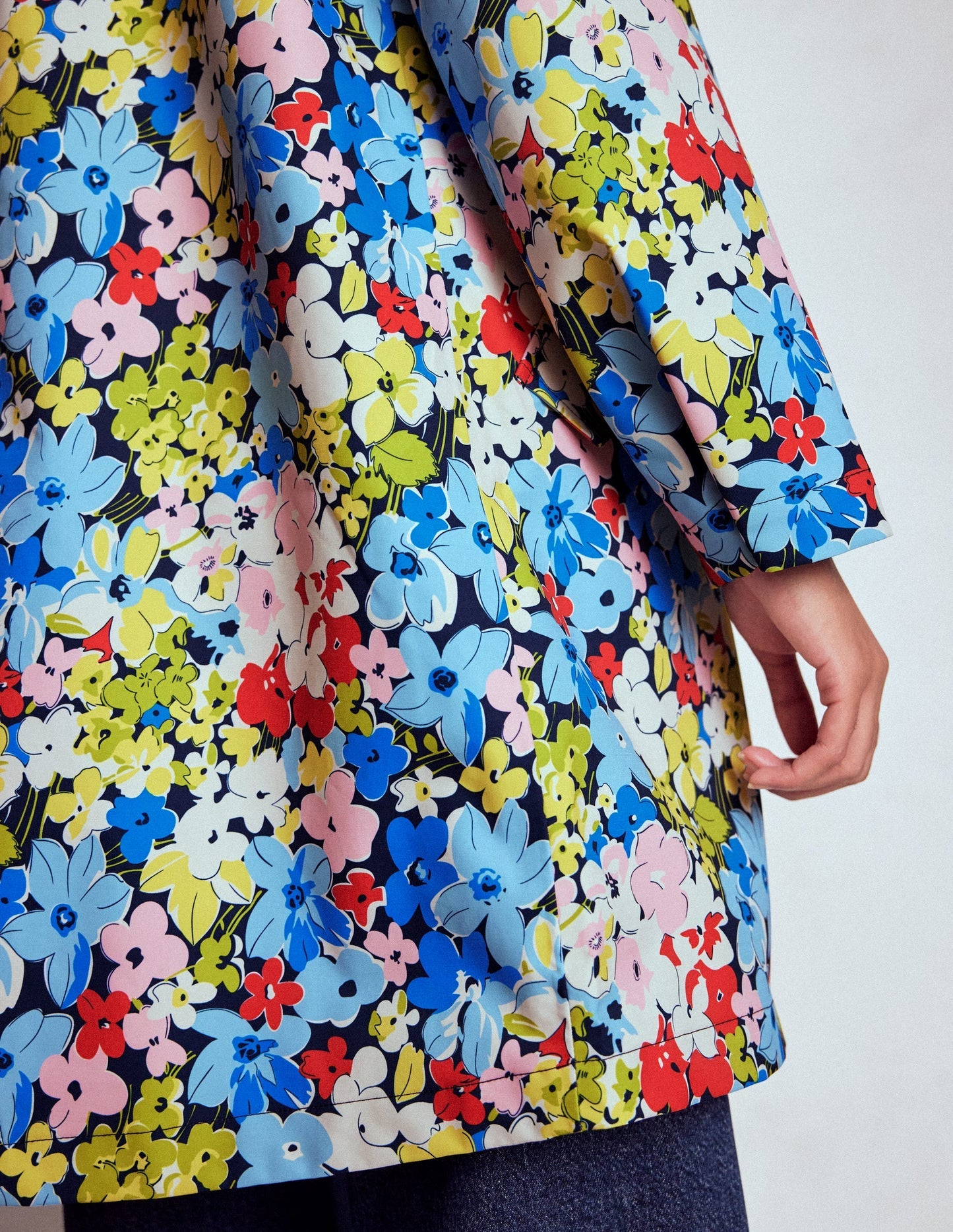 Wells Waterproof Hooded Coat - Multi, Flowerbed Cluster