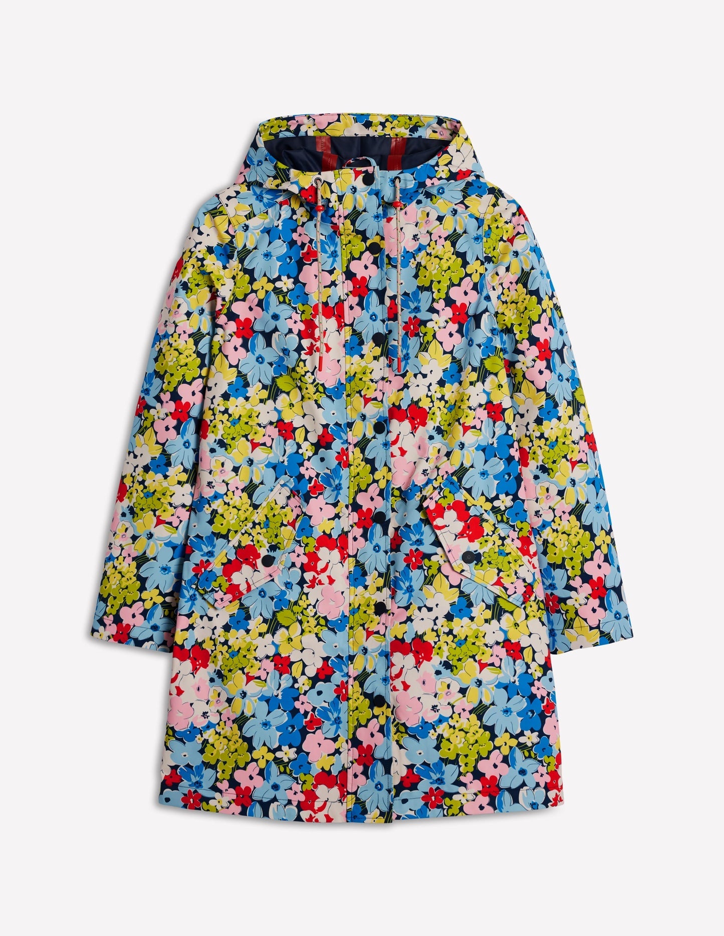 Wells Waterproof Hooded Coat - Multi, Flowerbed Cluster