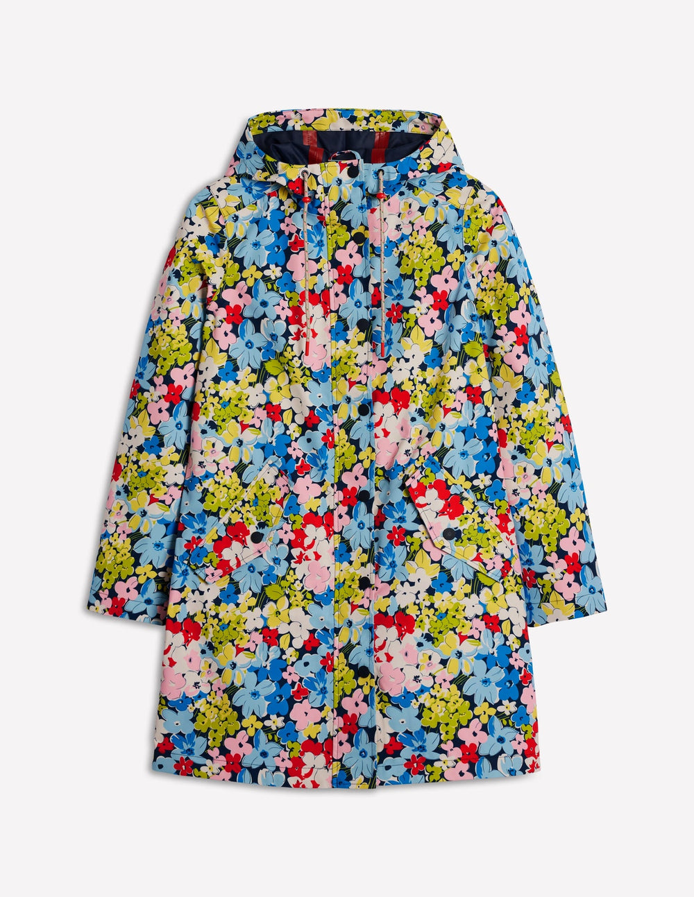Wells Waterproof Hooded Coat - Multi, Flowerbed Cluster