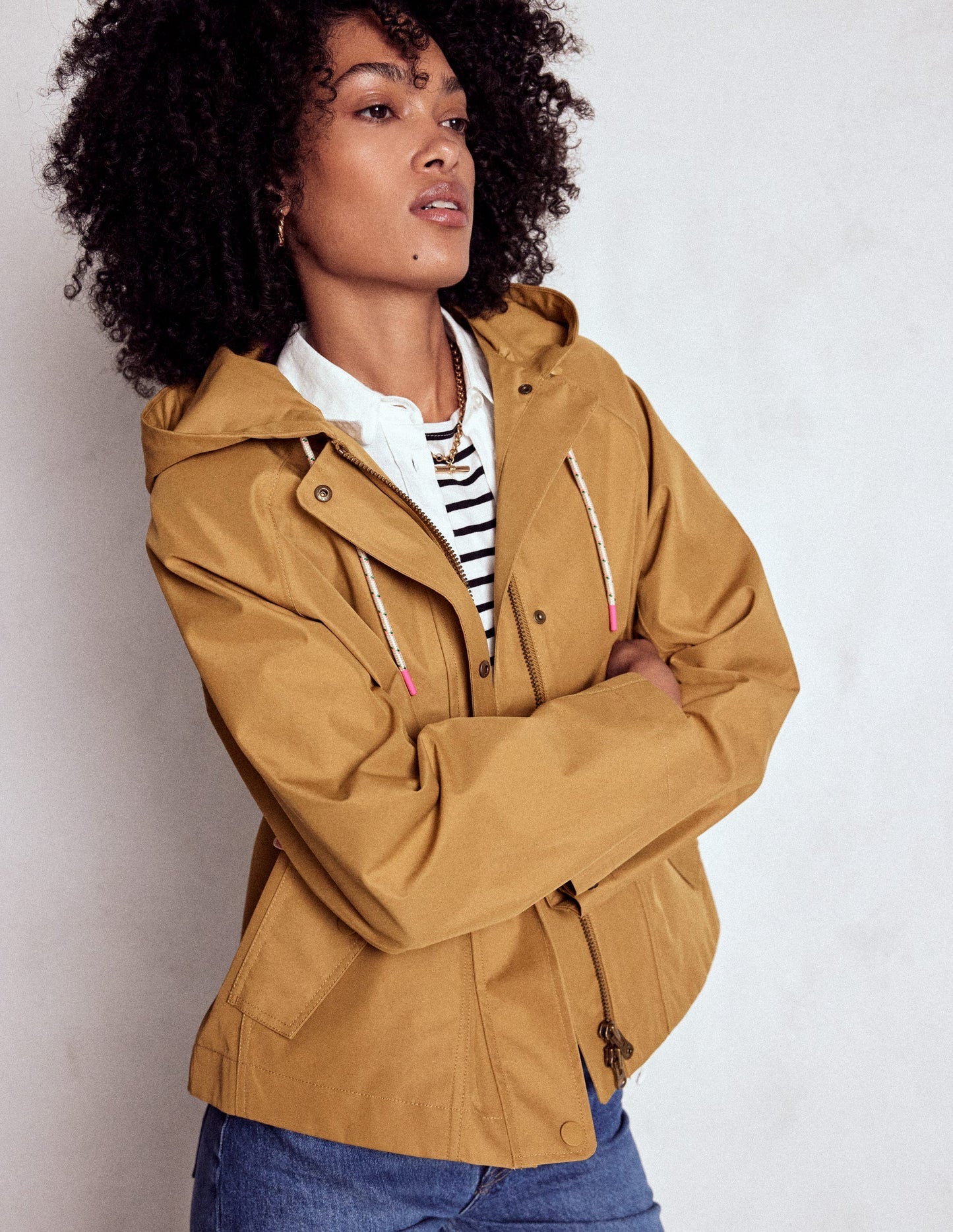 Cropped Rain Mac - Hazelnut Brown