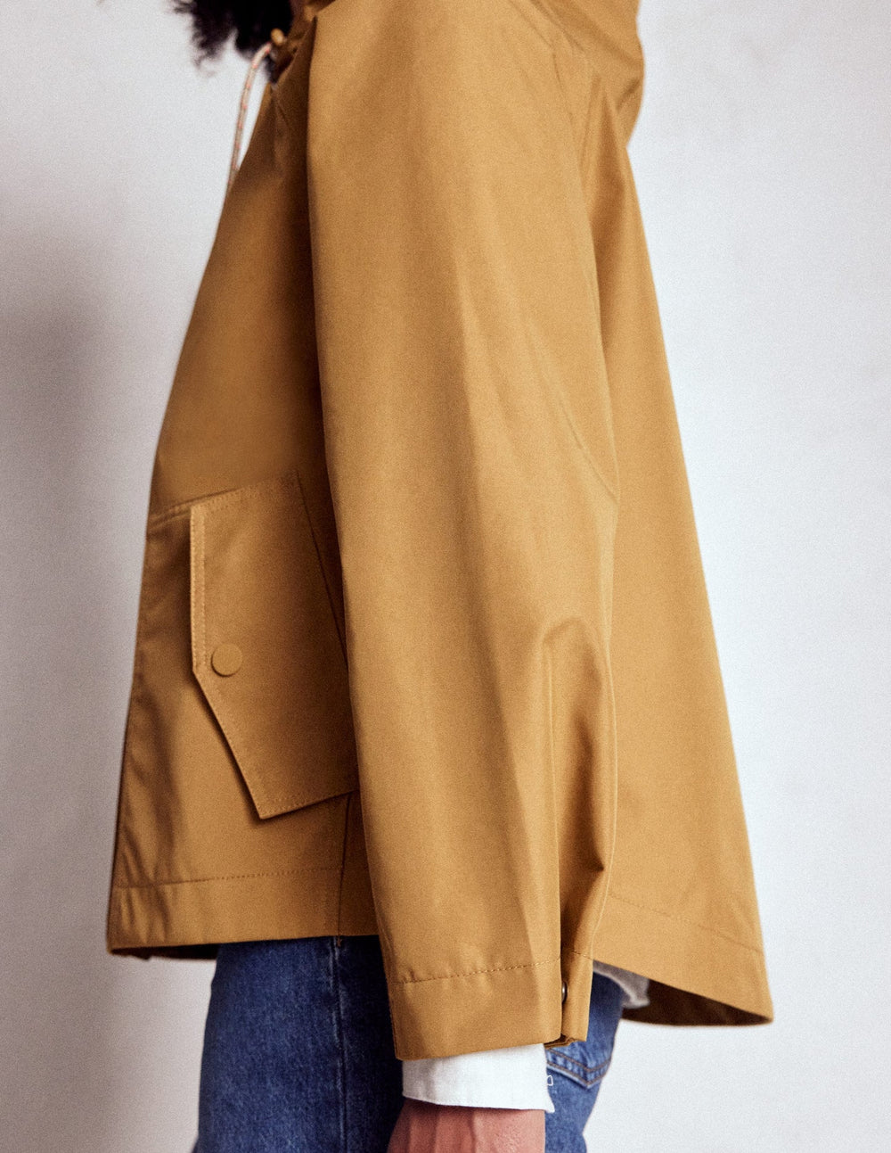 Cropped Rain Mac - Hazelnut Brown