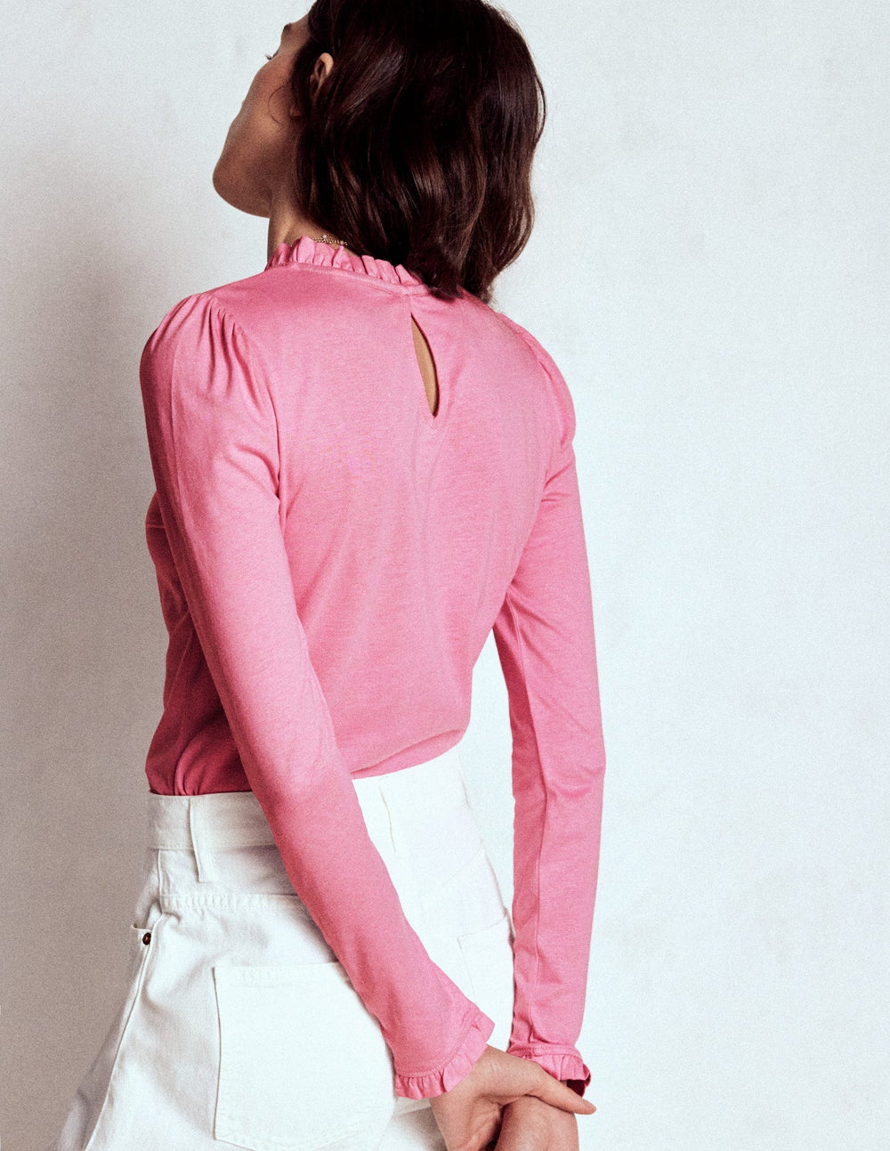 Supersoft Frill Detail Top - Formica Pink