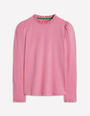 Supersoft Frill Detail Top - Formica Pink