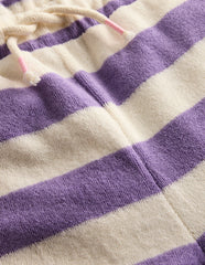 Towelling Pants - Soft Ivory/Aster Purple