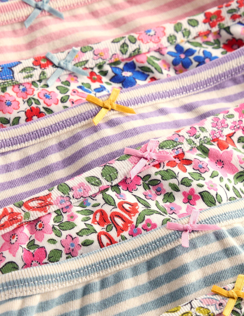 7 - Pack Underwear - Multi Floral/Stripe