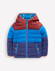 Pack - Away Padded Jacket - Blue Colour Block