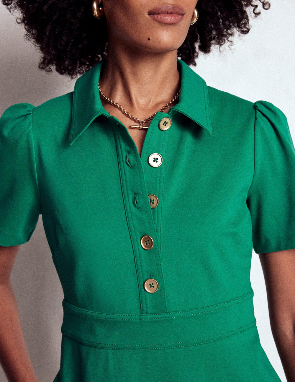 Nicolette Ponte Shirt Dress - Bear Grass
