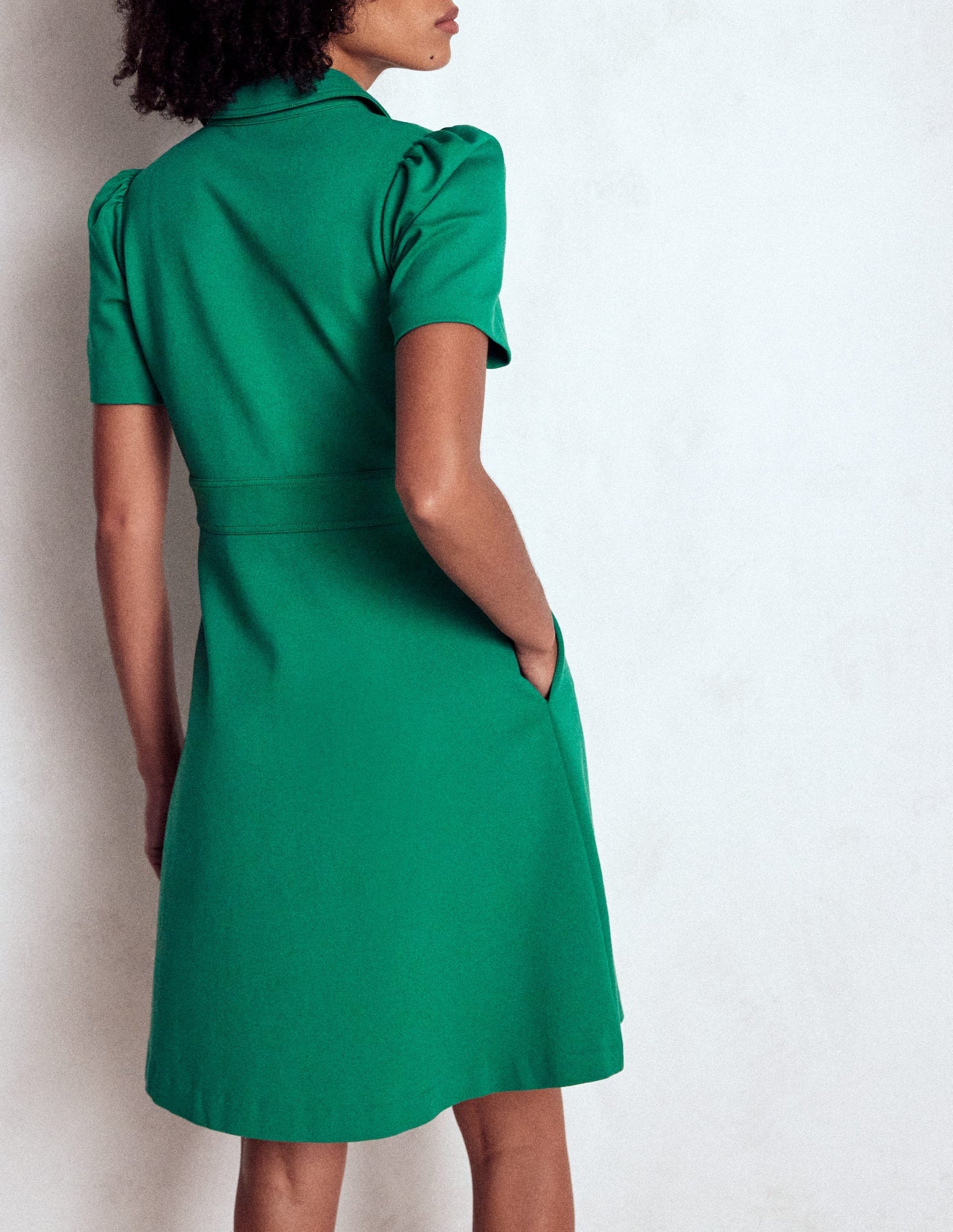 Nicolette Ponte Shirt Dress - Bear Grass