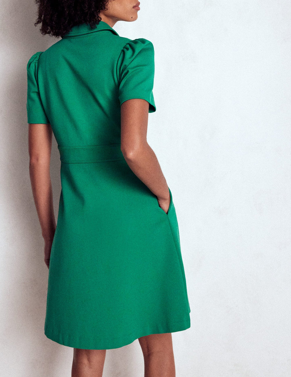Nicolette Ponte Shirt Dress - Bear Grass