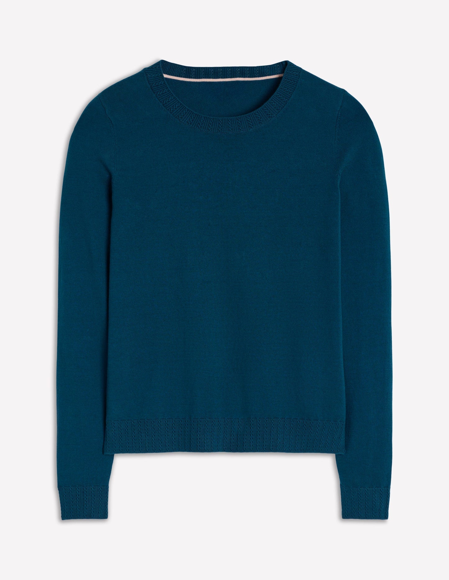 Emilia Cotton Crew Sweater - Harbour Blue