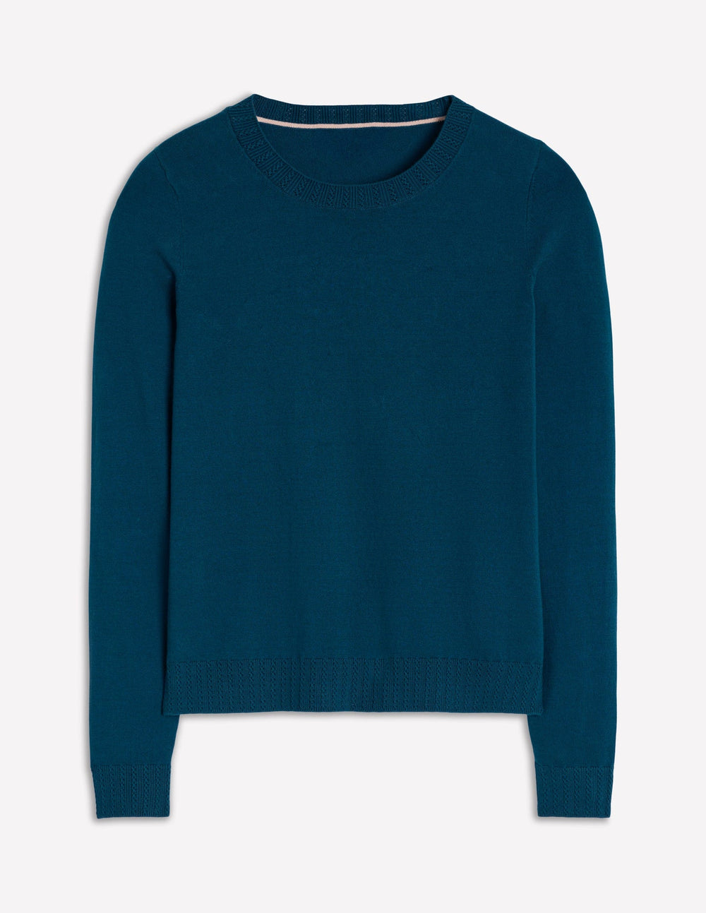 Emilia Cotton Crew Sweater - Harbour Blue