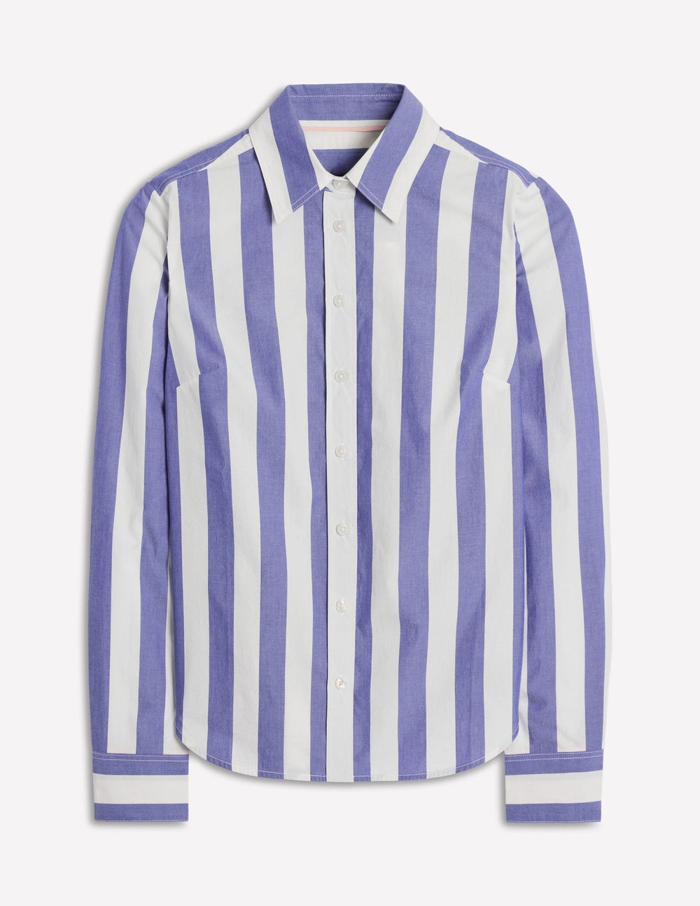 Sienna Cotton Shirt - Bright Blue and Ivory Stripe