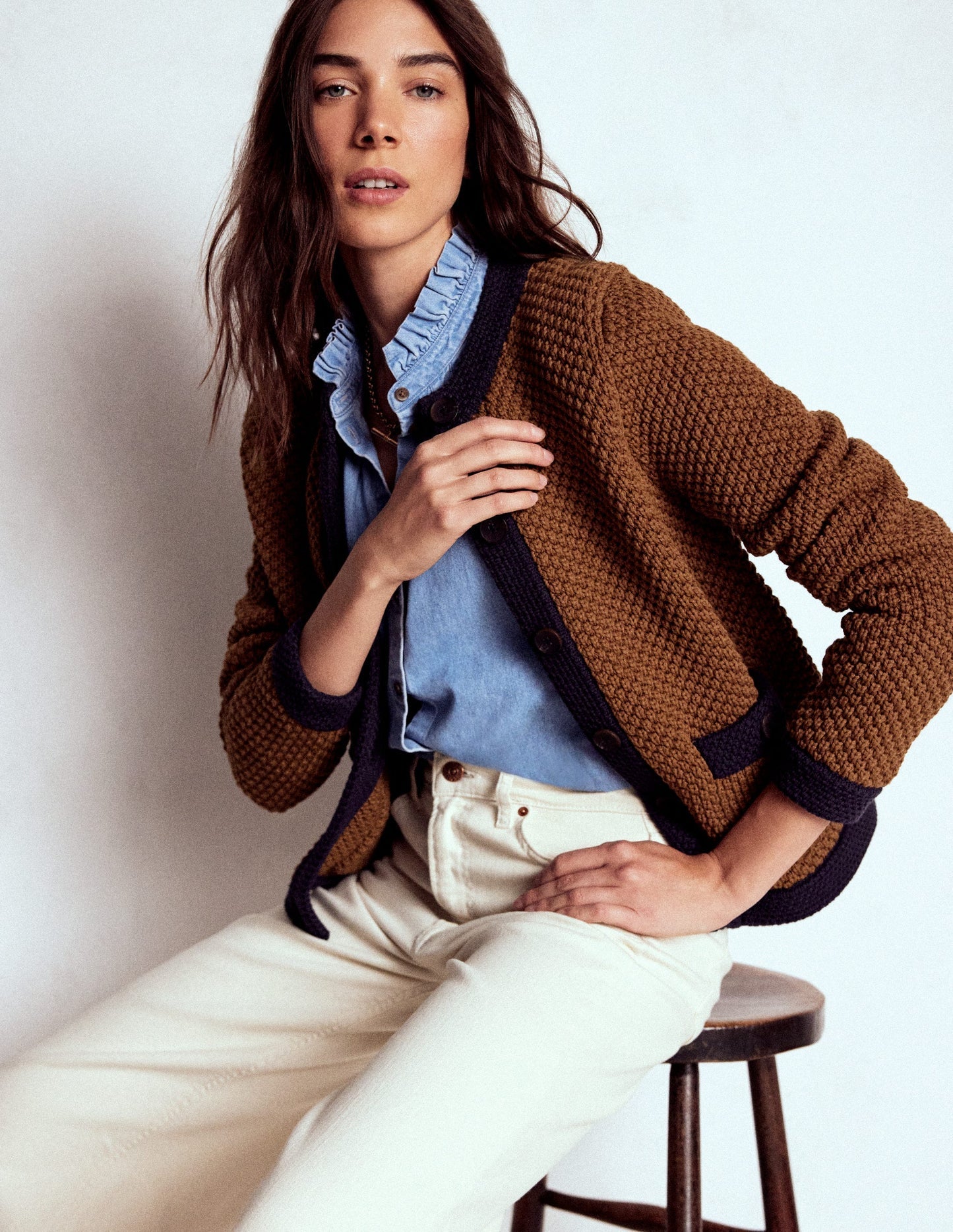 Libby Knitted Jacket - Camel