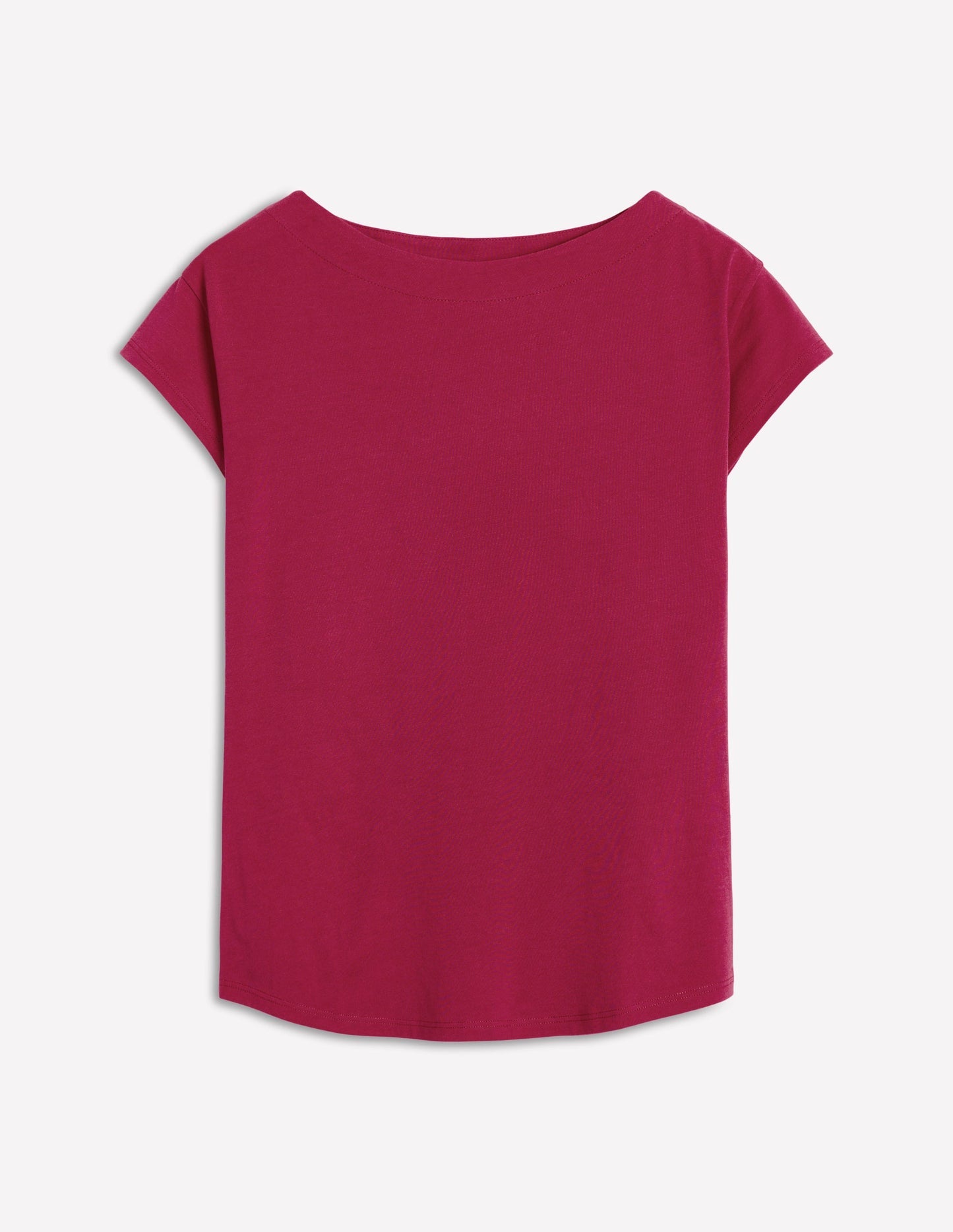 Supersoft Boat Neck T-shirt - Burgundy Red