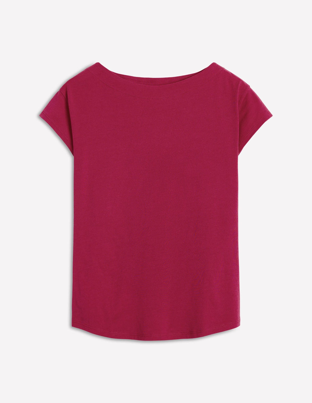 Supersoft Boat Neck T-shirt - Burgundy Red