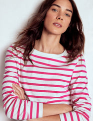 Olivia Long Sleeve Breton - Pink Peony Stripe