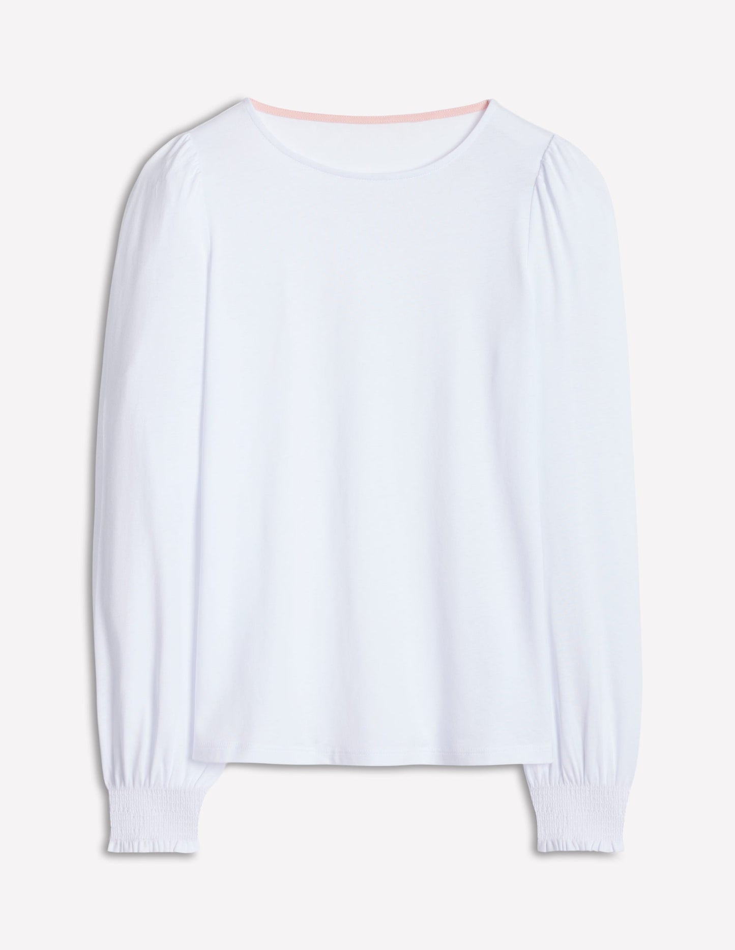 Smocked Cuff Supersoft Top - White